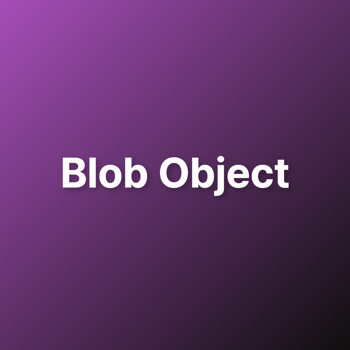 Blob 객체 구현
